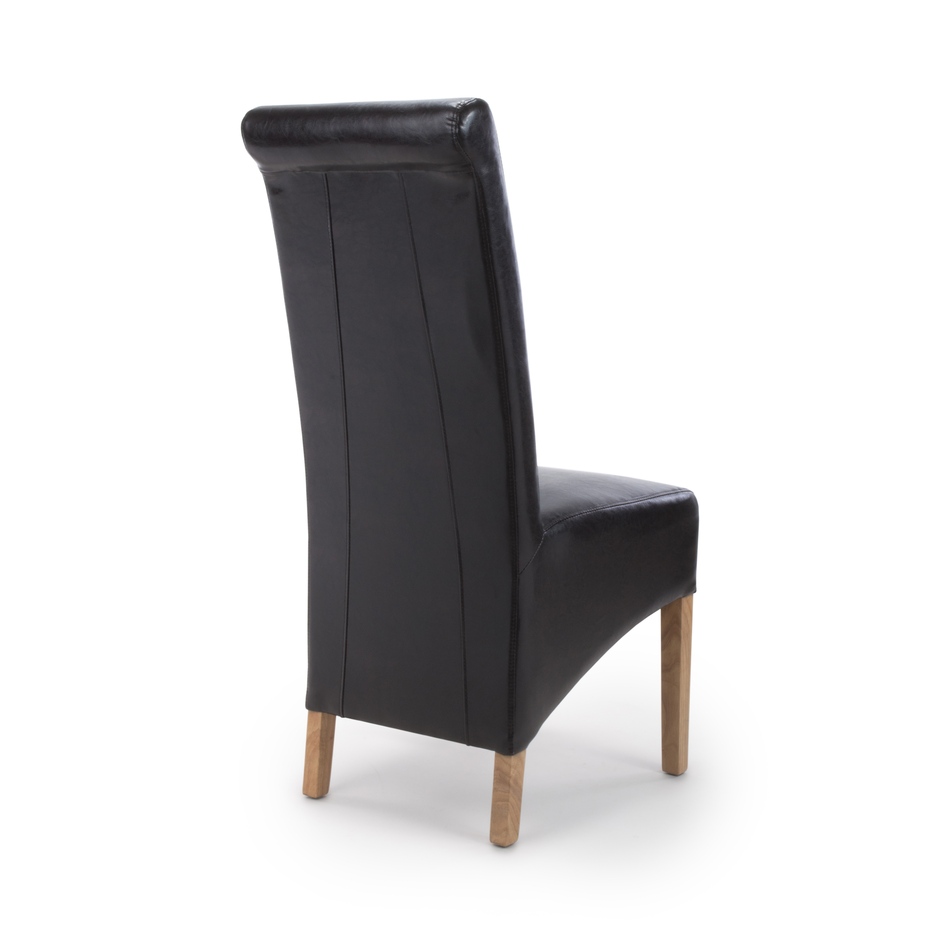 Shankar Krista Roll Back Bonded Leather Black Dining Chairs Set of 2 Barnardo s Online Charity Shop